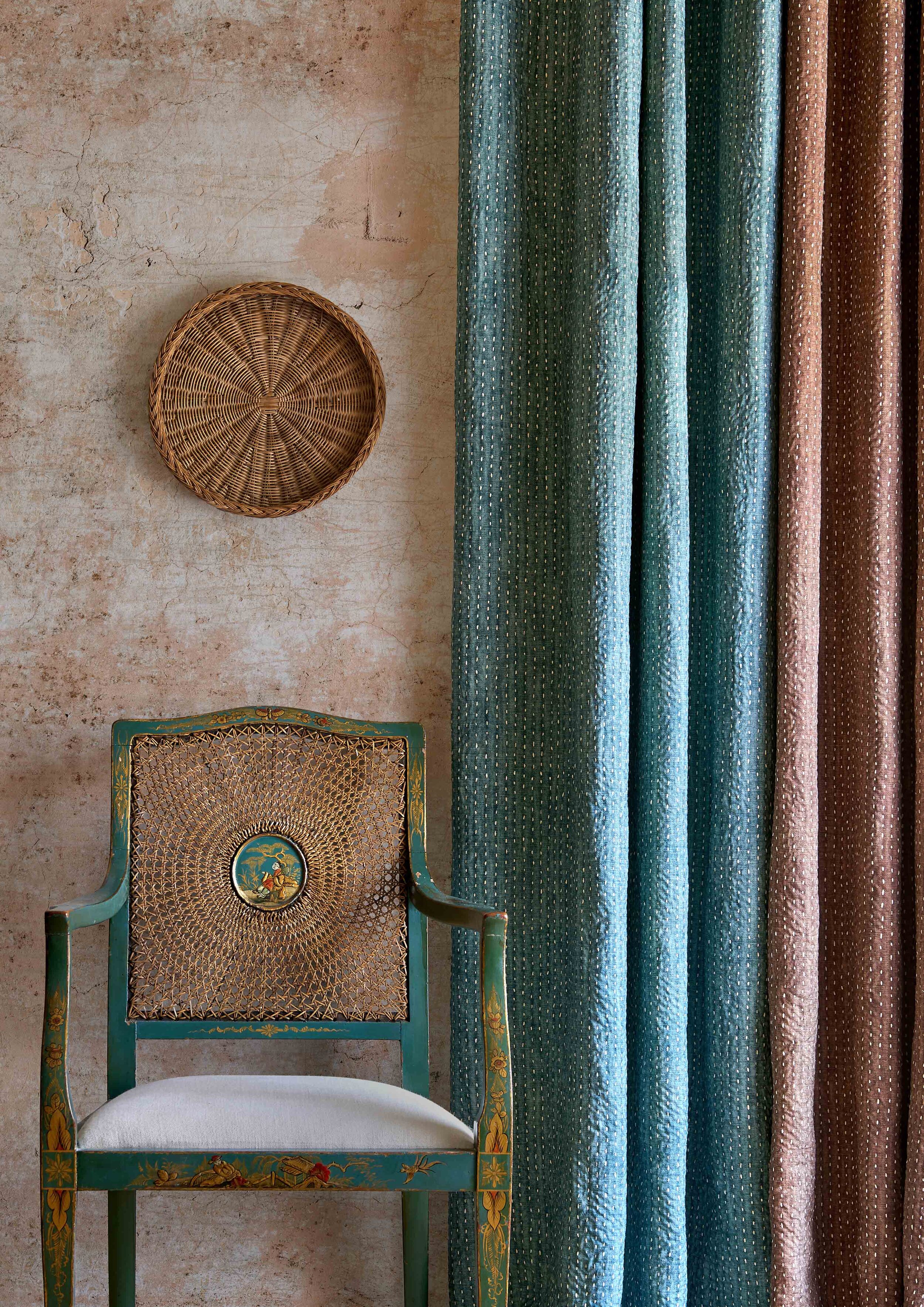 stitched colour block curtain lewis and wood